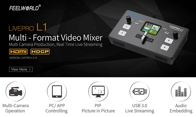 Recensione LivePro L1: mixer video portatile vera alternativa ad Atem Mini,  per realizzare in modo semplice un live streaming in multicamera